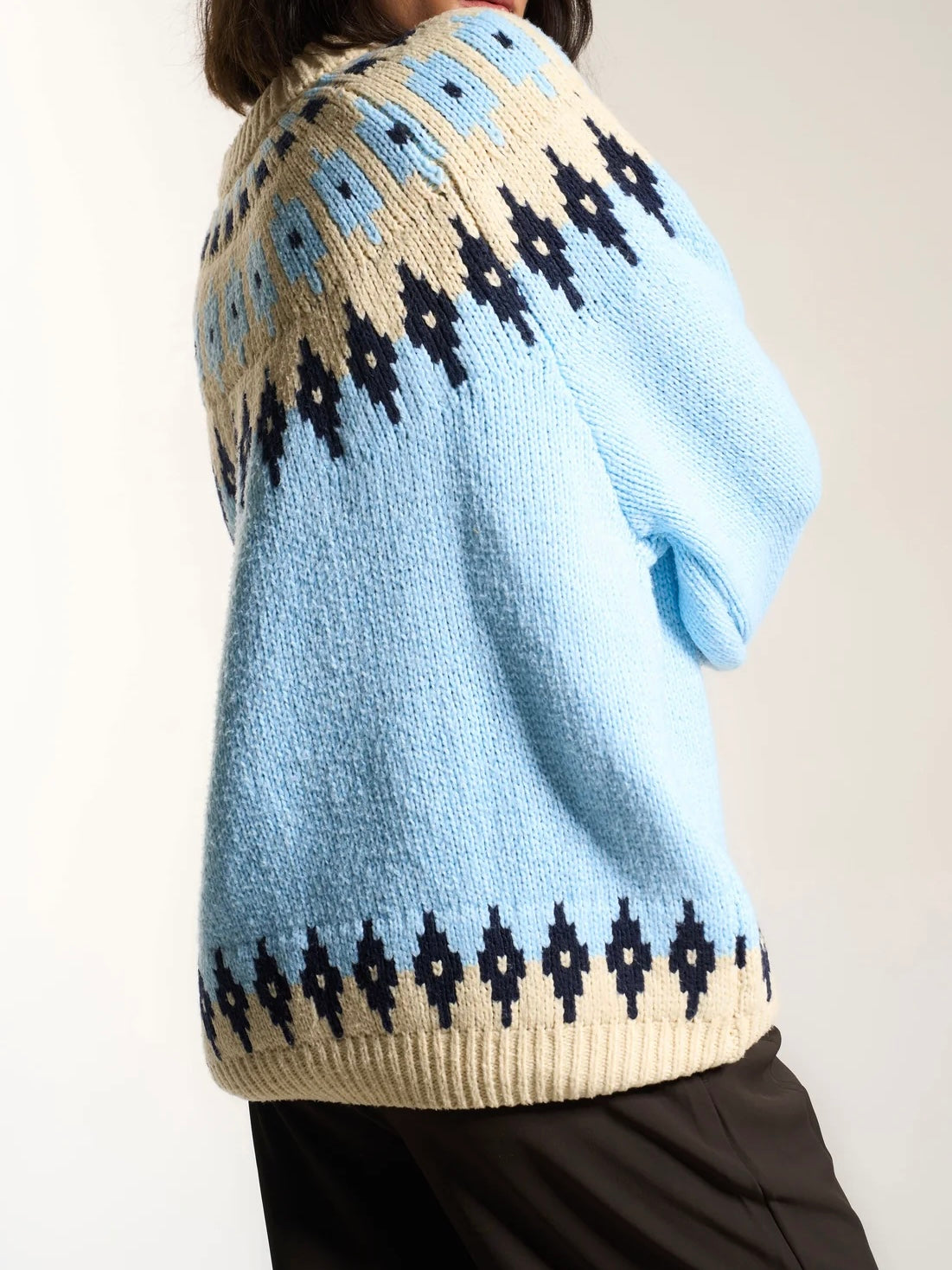 Kathleen Fair Isle Pullover -Sky