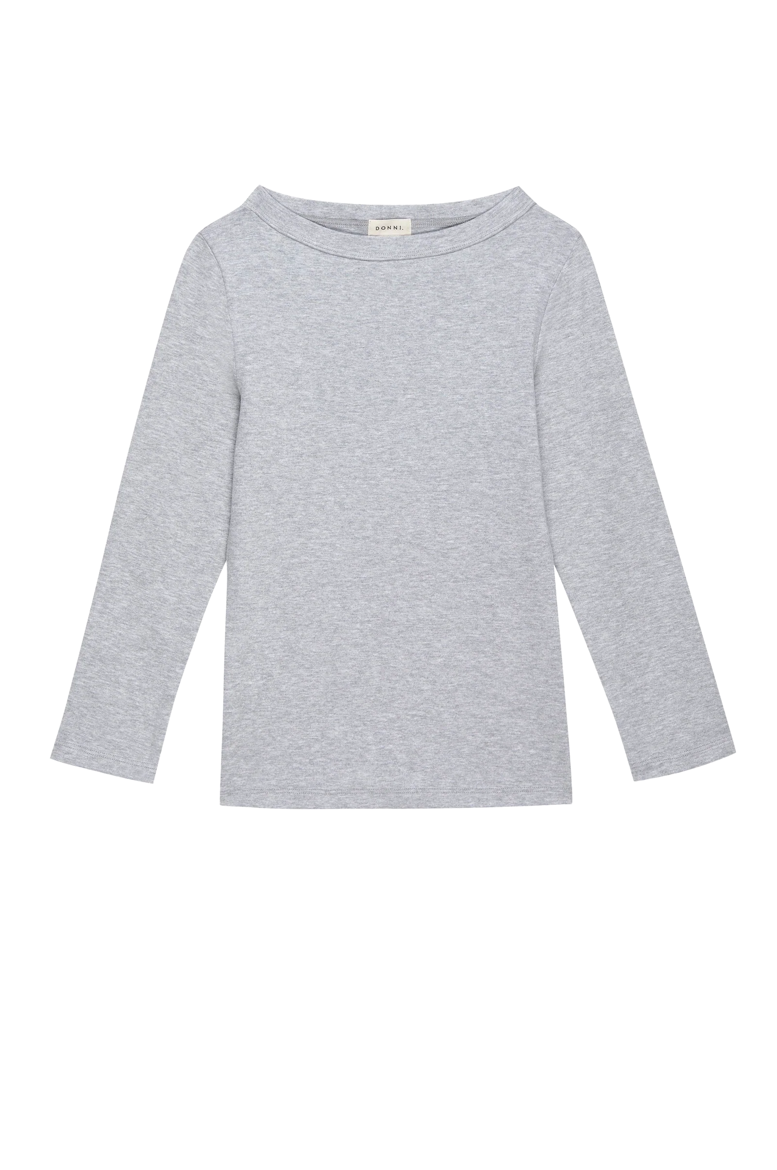 The Baby Rib Boat Neck - Heather Grey