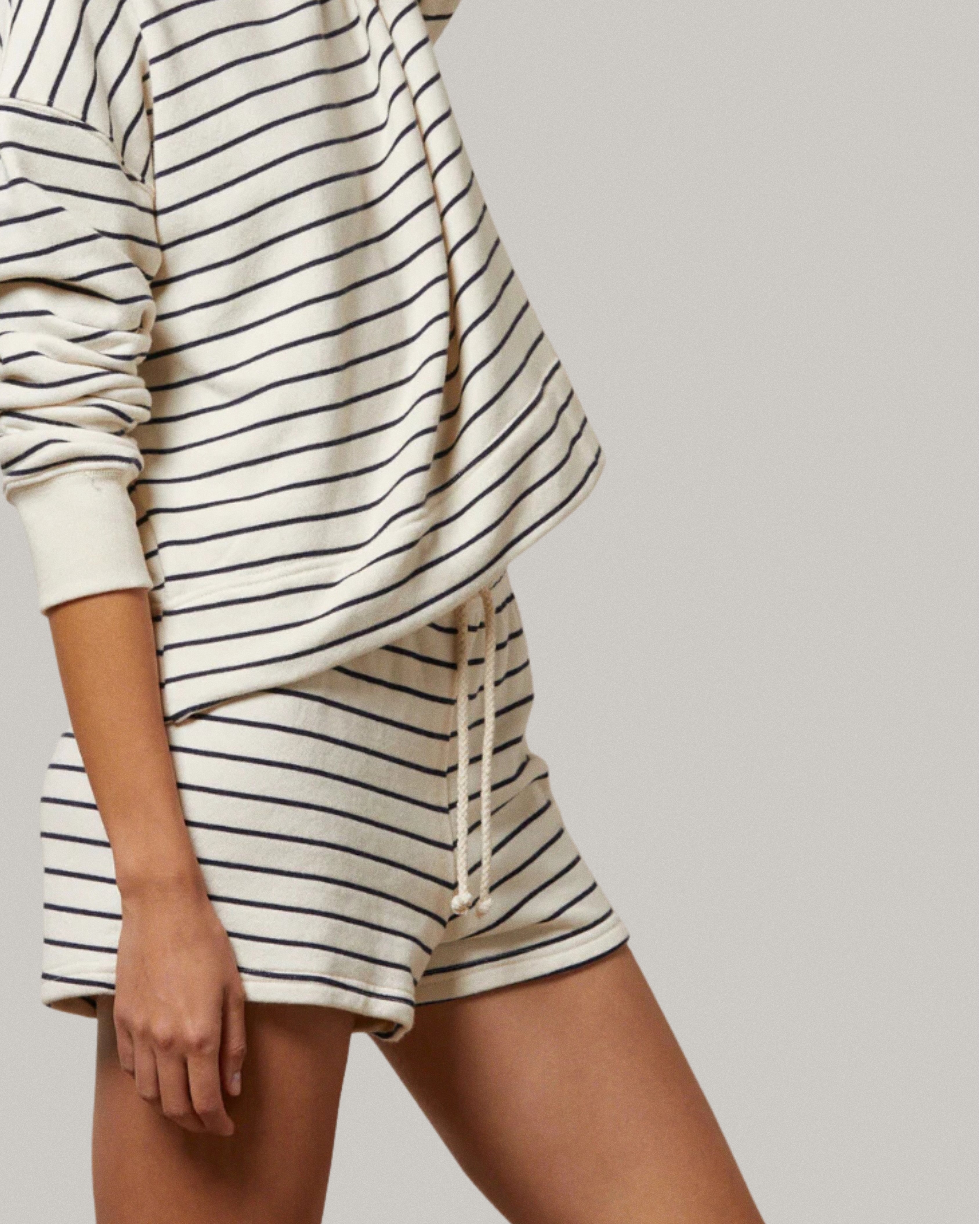 Striped French Terry Sweatshort