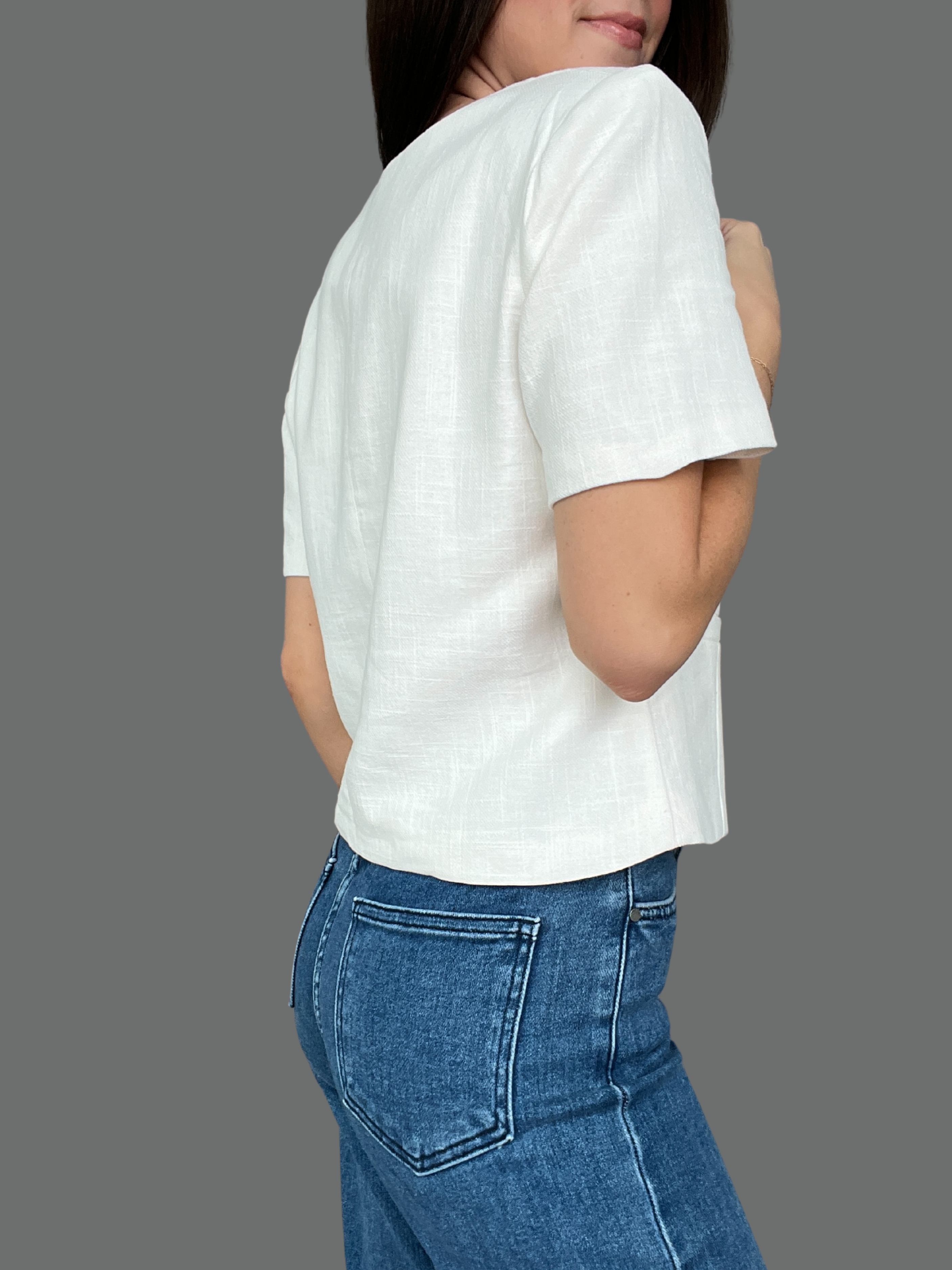 Linen Short Sleeve Blazer