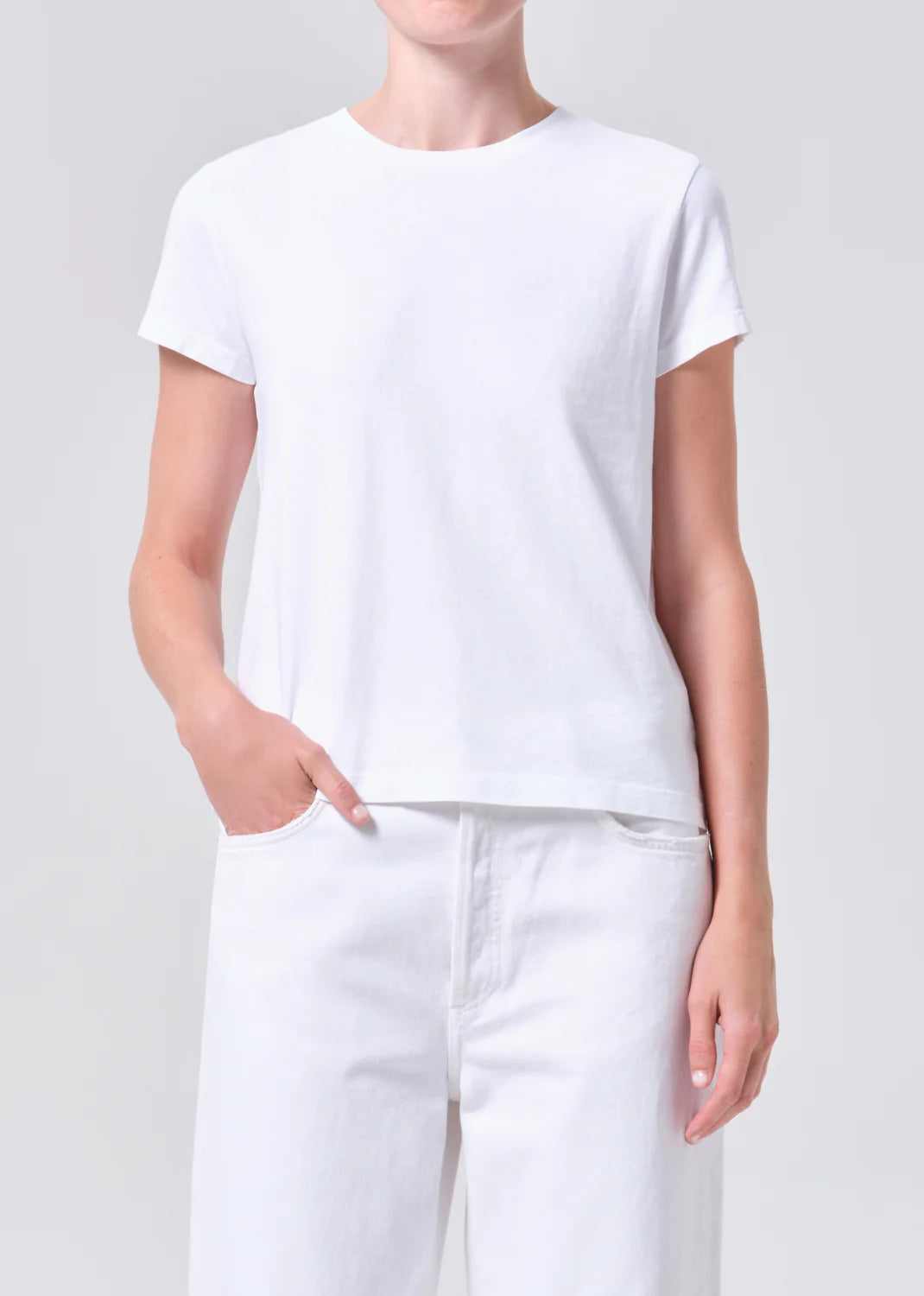 Adine Long Line Tee - White