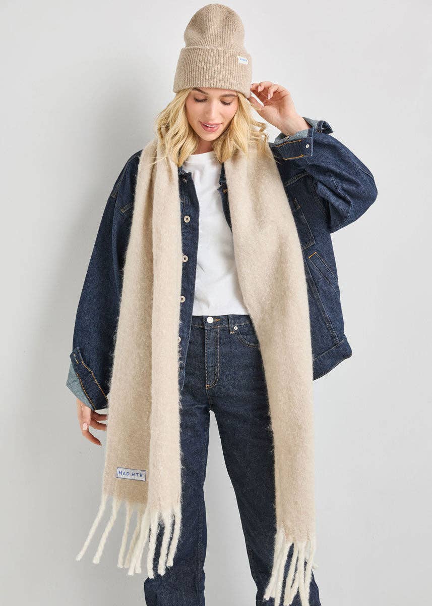 Oversized Blanket Scarf - Feather & Ivory