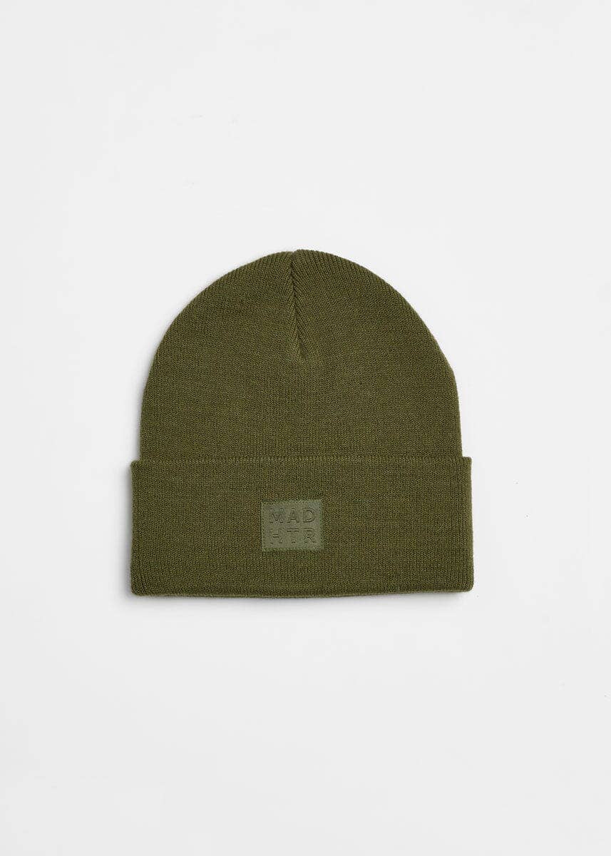 Knit Cuff Beanie - Olive