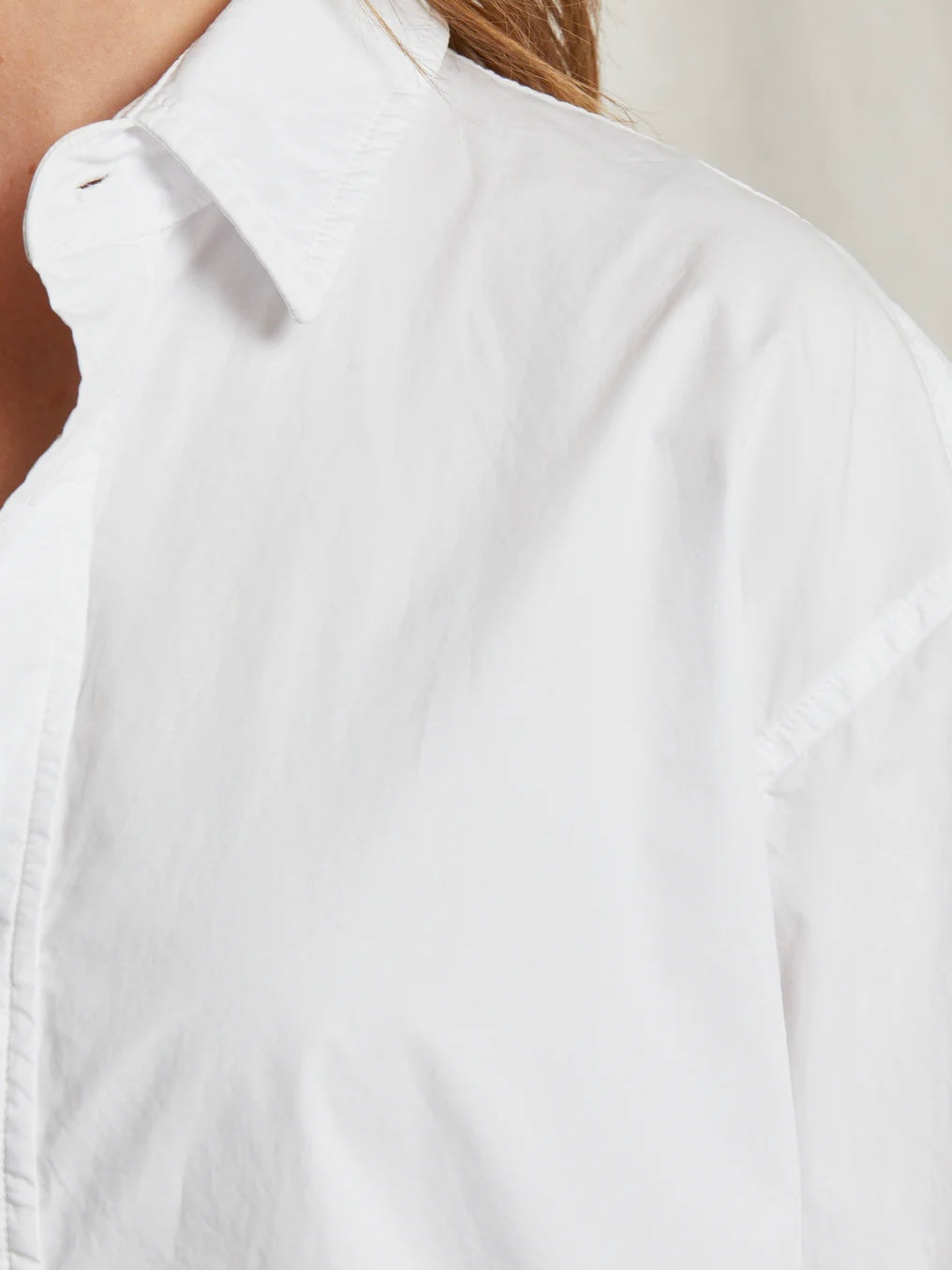 Chutte Cotton Poplin Button Down-White
