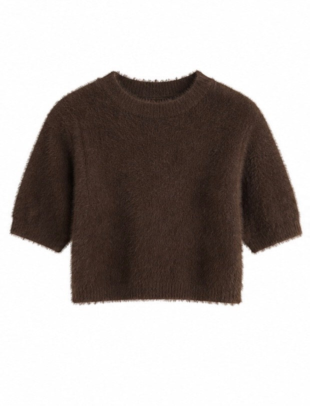 Leah Textured Top - Espresso