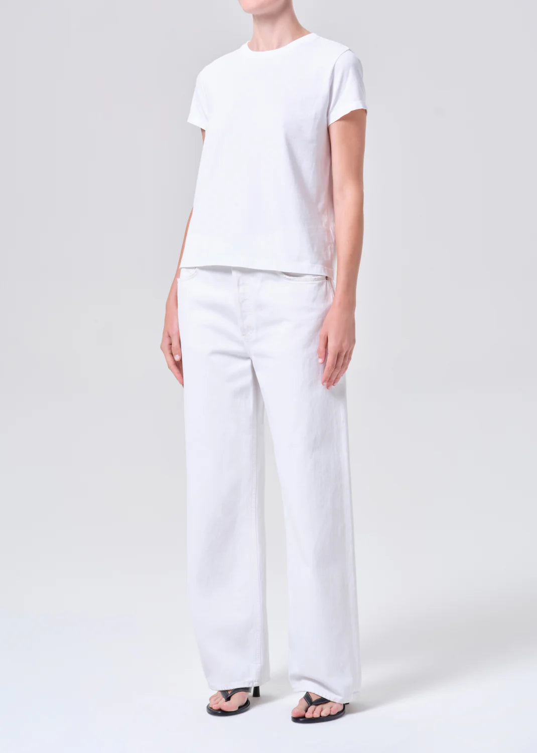 Adine Long Line Tee - White