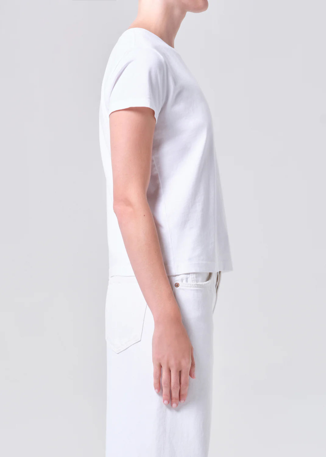 Adine Long Line Tee - White