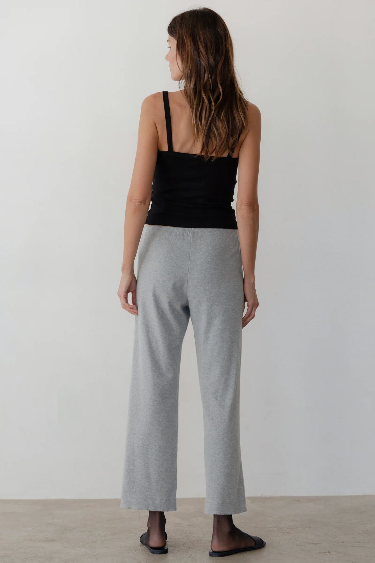 Baby Rib Scallop Pant - Heather Grey