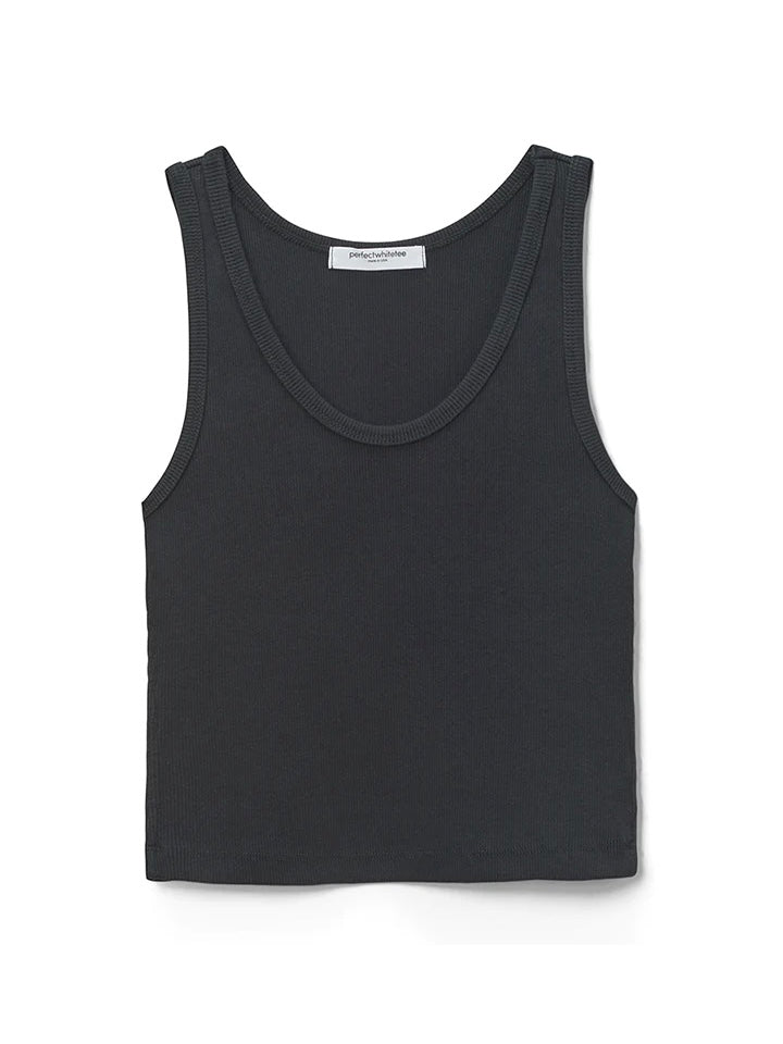 Structured Ribbed Tank- Black