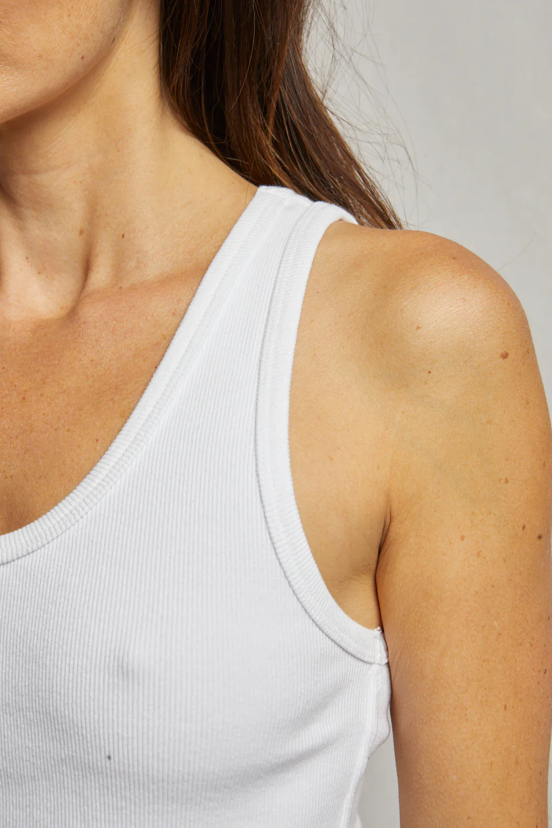 Structured Ribbed Tank- White