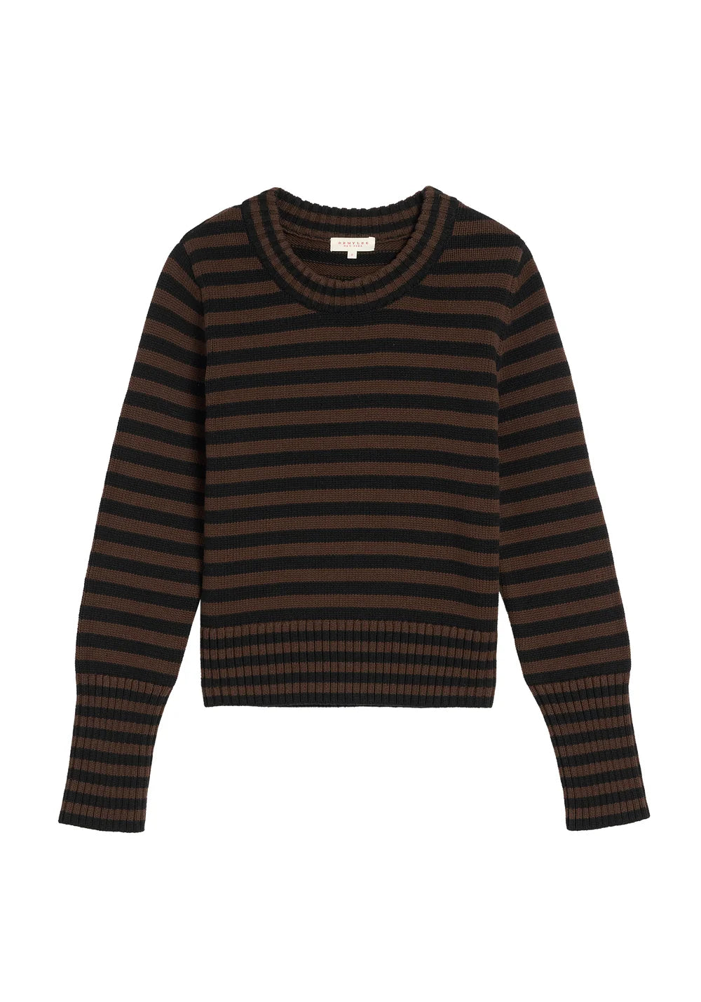 Micha Stripe Sweater - Espresso / Black