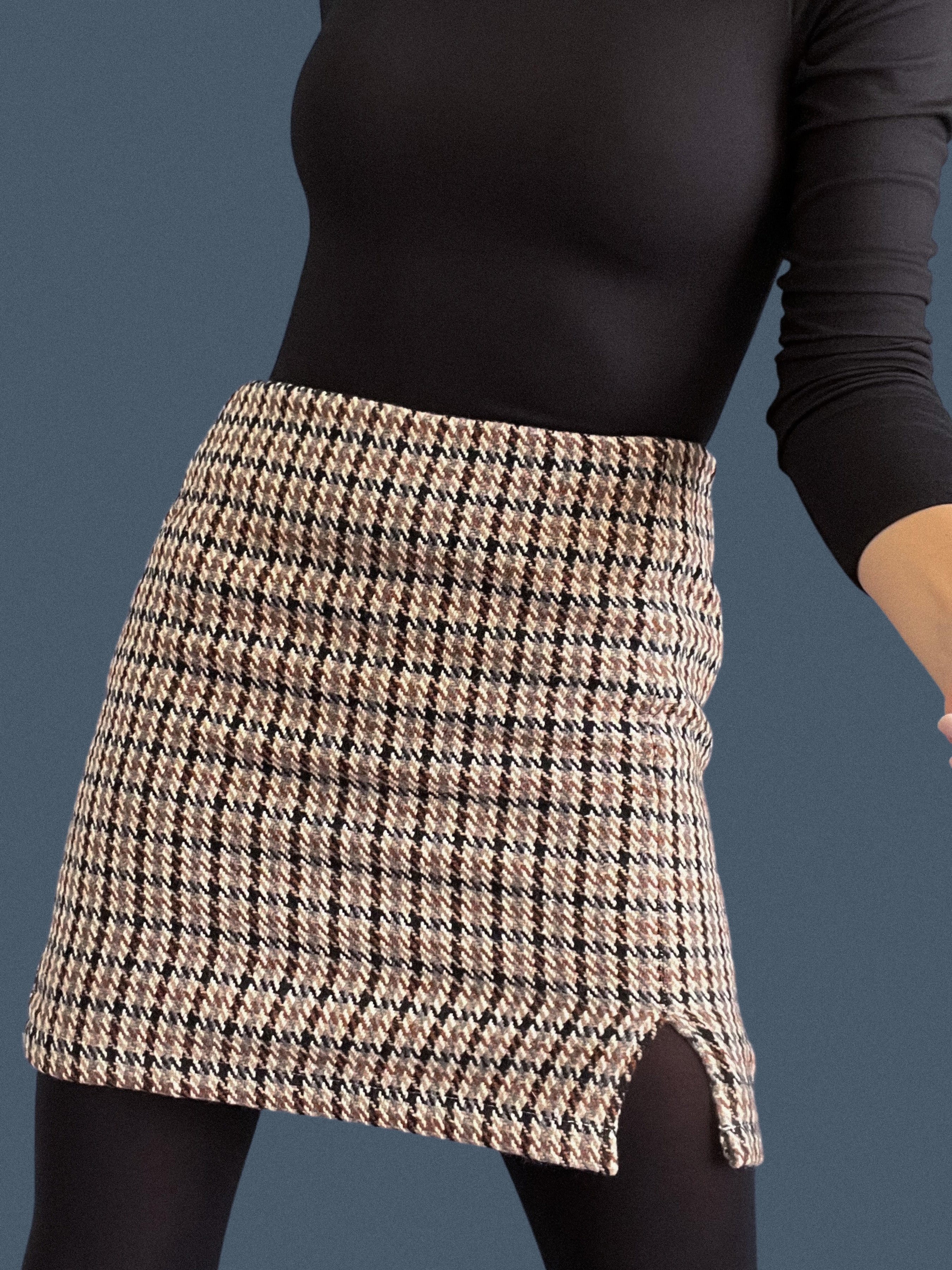 Houndstooth Skirt