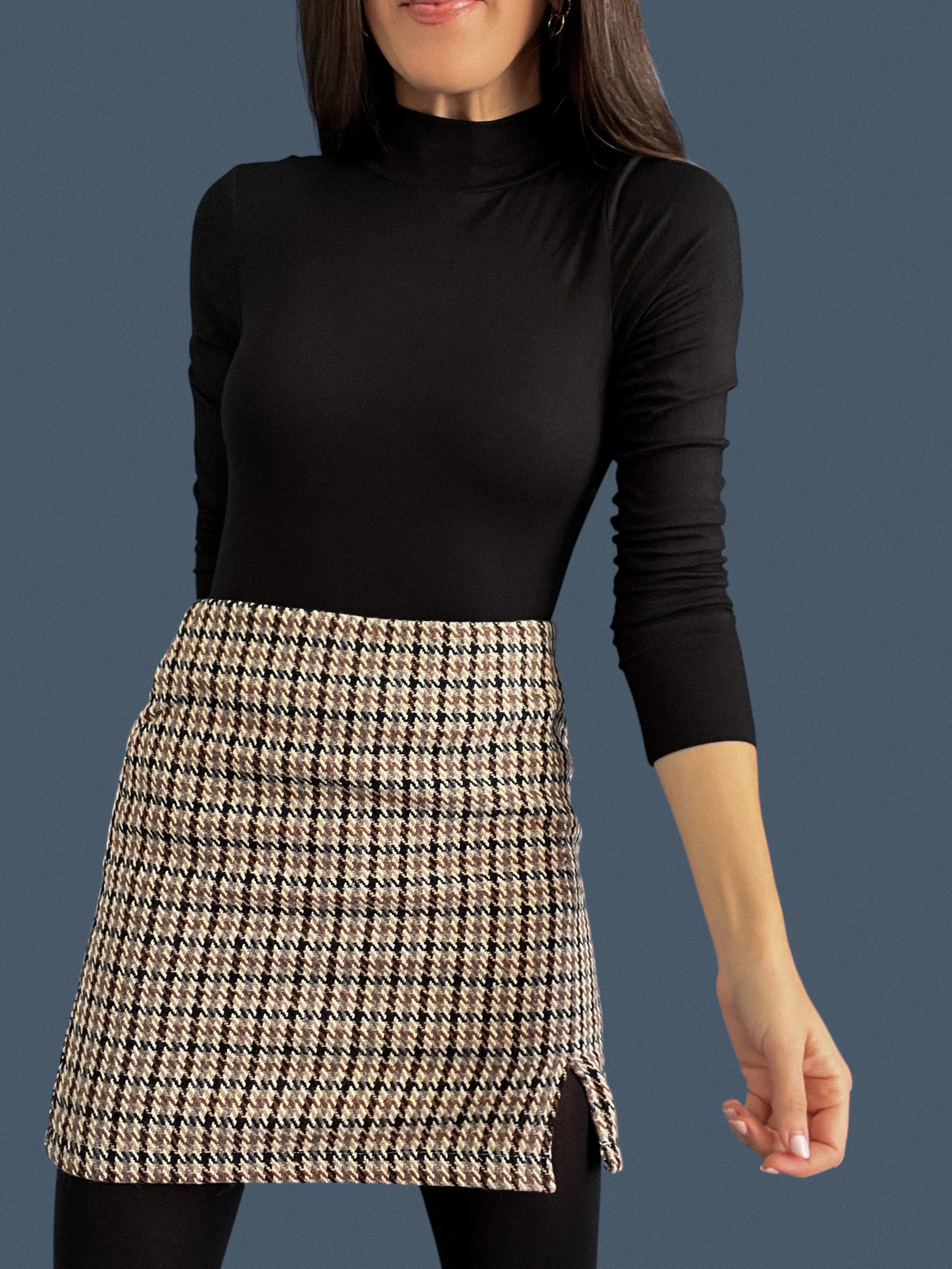 Houndstooth Skirt